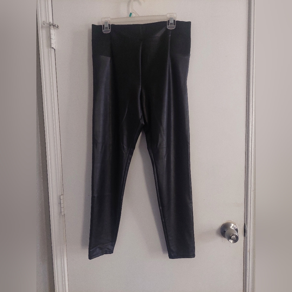 Black Faux Leather Leggings